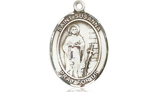 Sterling Silver Saint Susanna Medal Religious Jewelry Engraved Catholic Saint Jewelry