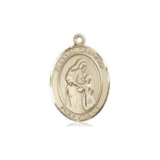 14kt Gold Filled Blessed Caroline Gerhardinger Medal Engraved Catholic Saint Jewelry