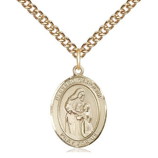 14kt Gold Filled Blessed Caroline Gerhardinger Medal Religious Jewelry Engraved Catholic Saint Jewelry