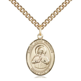 14kt Gold Filled Saint John Vianney Medal Religious Jewelry Engraved Catholic Saint Jewelry