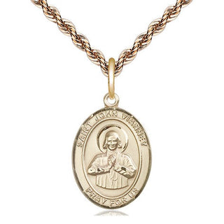14kt Gold Saint John Vianney Medal Engraved Catholic Saint Jewelry
