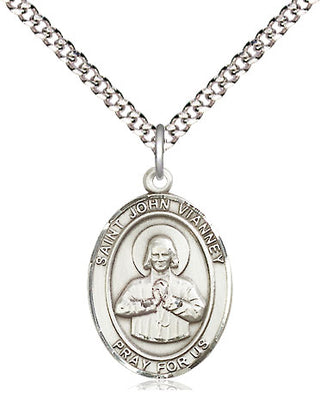 Pewter Saint John Vianney Medal Religious Jewelry Engraved Catholic Saint Jewelry