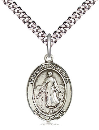 Pewter Blessed Karolina Kozkowna Medal Religious Jewelry Engraved Catholic Saint Jewelry