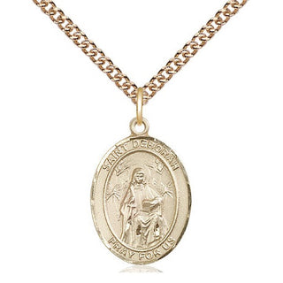 14kt Gold Saint Deborah Medal Engraved Catholic Saint Jewelry
