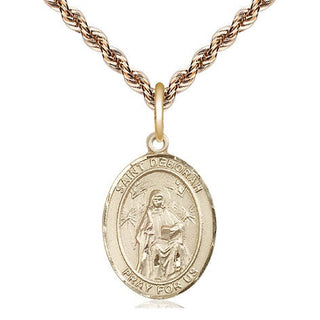 14kt Gold Saint Deborah Medal Engraved Catholic Saint Jewelry