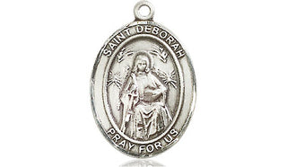 Sterling Silver Saint Deborah Medal Religious Jewelry Engraved Catholic Saint Jewelry