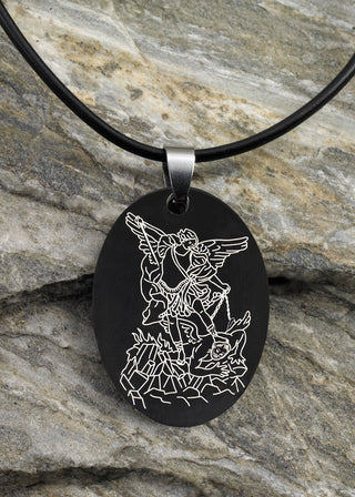 St Michael Oval Pendant