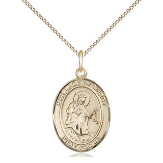 14kt Gold Filled Our Lady of Mercy Medal Religious Jewelry Engraved Catholic Saint Jewelry