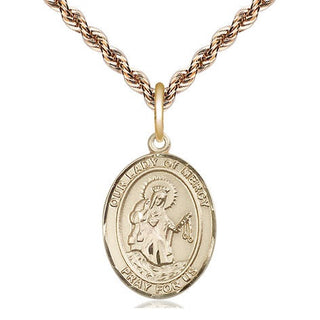 14kt Gold Filled Our Lady of Mercy Medal Religious Jewelry Engraved Catholic Saint Jewelry