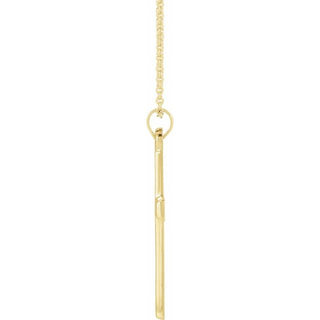 14K Yellow Cross 18" Necklace 