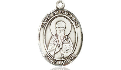 Sterling Silver St. Athanasius Medal | Medium | Engravable