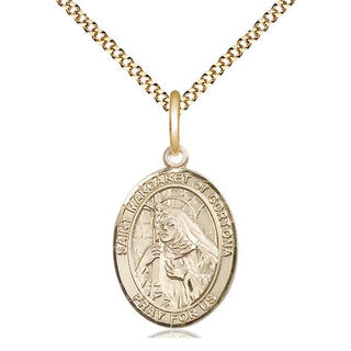 14kt Gold Filled Saint Margaret of Cortona Medal Religious Jewelry Engraved Catholic Saint Jewelry