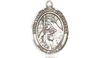 Sterling Silver Saint Margaret of Cortona Medal Religious Jewelry Engraved Catholic Saint Jewelry
