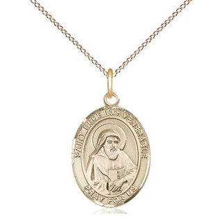 14kt Gold Filled Saint Bede the Venerable Medal Religious Jewelry Engraved Catholic Saint Jewelry