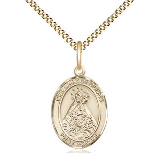 14kt Gold Filled Our Lady of Olives Medal Religious Jewelry Engraved Catholic Saint Jewelry