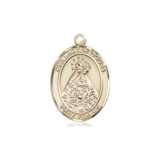 14kt Gold Our Lady of Olives Medal Engraved Catholic Saint Jewelry