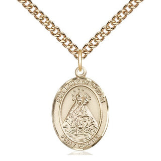14kt Gold Our Lady of Olives Medal Engraved Catholic Saint Jewelry