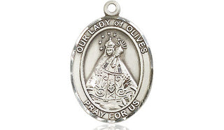 Pewter Our Lady of Olives Medal Engraved Catholic Saint Jewelry