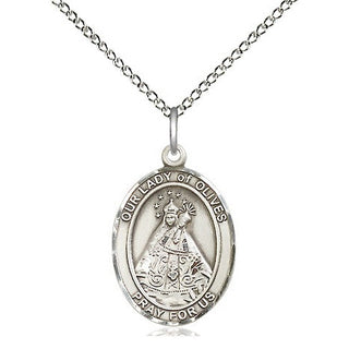 Sterling Silver Our Lady of Olives Medal Religious Jewelry Engraved Catholic Saint Jewelry