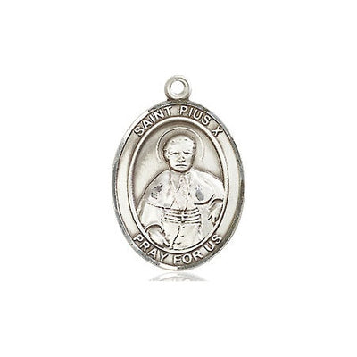 Sterling Silver St. Pius X Medal | Medium | Engravable