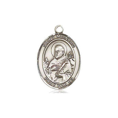 Sterling Silver St. Meinrad of Einsideln Medal | Medium | Engravable