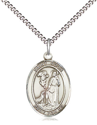 Pewter Saint Roch Medal Religious Jewelry Engraved Catholic Saint Jewelry