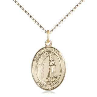 14kt Gold Filled Saint Zoe of Rome Medal Religious Jewelry Engraved Catholic Saint Jewelry