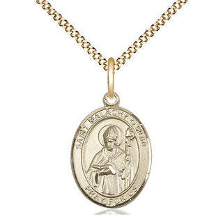14kt Gold Filled Saint Malachy O'More Medal Religious Jewelry Engraved Catholic Saint Jewelry