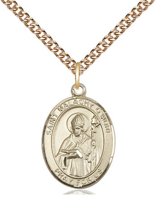 14kt Gold Filled Saint Malachy O'More Medal Religious Jewelry Engraved Catholic Saint Jewelry