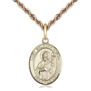 14kt Gold Filled Saint Malachy O'More Medal Religious Jewelry Engraved Catholic Saint Jewelry