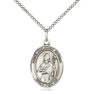Sterling Silver Saint Malachy O'More Medal Religious Jewelry Engraved Catholic Saint Jewelry