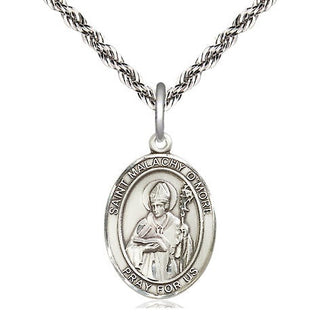 Sterling Silver Saint Malachy O'More Medal Religious Jewelry Engraved Catholic Saint Jewelry