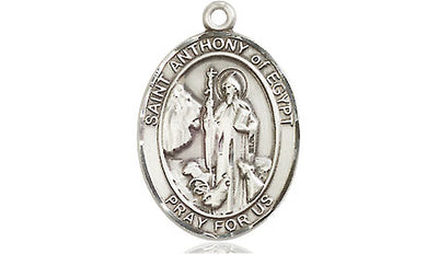 Sterling Silver St. Anthony of Egypt Medal | Medium | Engravable