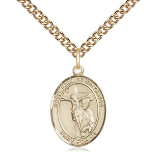 14kt Gold Filled Saint Paul of the Cross Medal Religious Jewelry Engraved Catholic Saint Jewelry