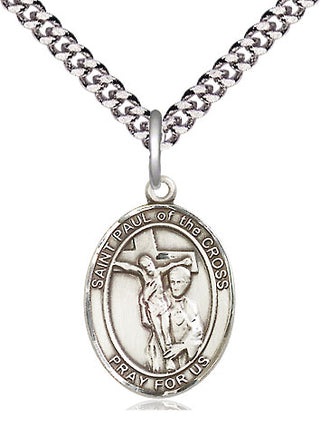 Sterling Silver Saint Paul of the Cross Medal Religious Jewelry Engraved Catholic Saint Jewelry