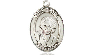 Sterling Silver Saint Gianna Medal Religious Jewelry Engraved Catholic Saint Jewelry