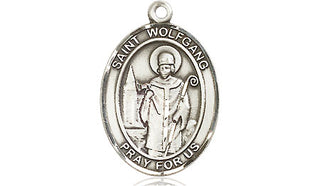Pewter Saint Wolfgang Medal Engraved Catholic Saint Jewelry