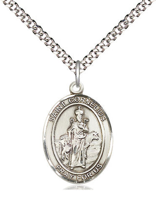 Pewter Saint Cornelius Medal Religious Jewelry Engraved Catholic Saint Jewelry