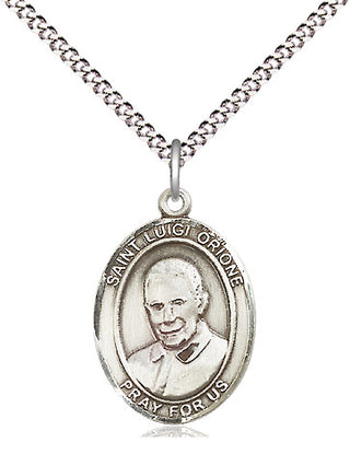 Pewter Saint Luigi Orione Medal Religious Jewelry Engraved Catholic Saint Jewelry