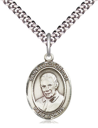 Pewter Saint Luigi Orione Medal Religious Jewelry Engraved Catholic Saint Jewelry