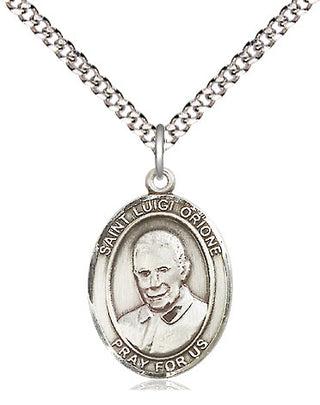 Pewter Saint Luigi Orione Medal Religious Jewelry Engraved Catholic Saint Jewelry