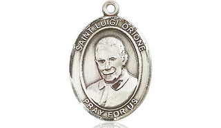 Sterling Silver Saint Luigi Orione Medal Religious Jewelry Engraved Catholic Saint Jewelry