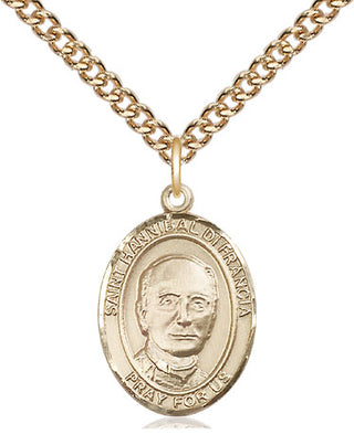 14kt Gold Saint Hannibal Medal Engraved Catholic Saint Jewelry