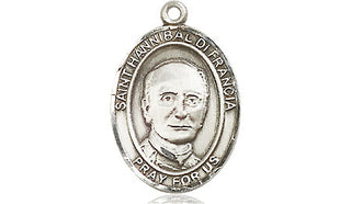 Sterling Silver Saint Hannibal Medal Religious Jewelry Engraved Catholic Saint Jewelry