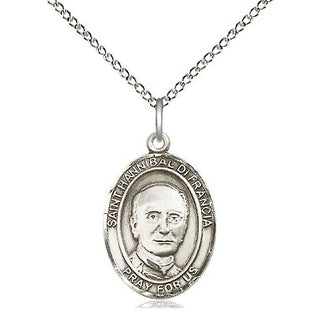 Sterling Silver Saint Hannibal Medal Religious Jewelry Engraved Catholic Saint Jewelry