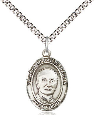Sterling Silver Saint Hannibal Medal Religious Jewelry Engraved Catholic Saint Jewelry