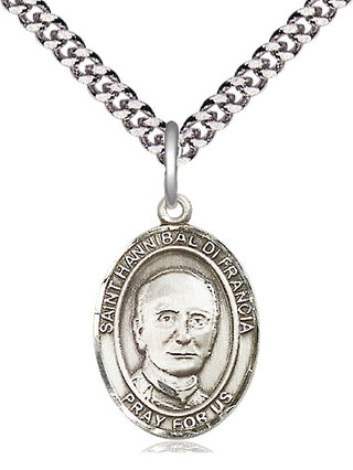 Sterling Silver Saint Hannibal Medal Religious Jewelry Engraved Catholic Saint Jewelry