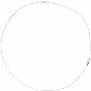 Platinum Off-Center Holy Spirit Dove 16" Necklace