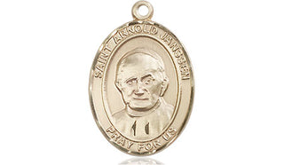 14kt Gold Filled Saint Arnold Janssen Medal Engraved Catholic Saint Jewelry