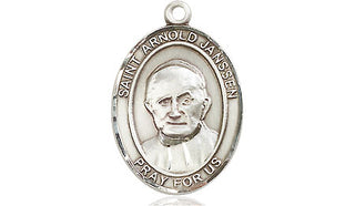 Pewter Saint Arnold Janssen Medal Engraved Catholic Saint Jewelry